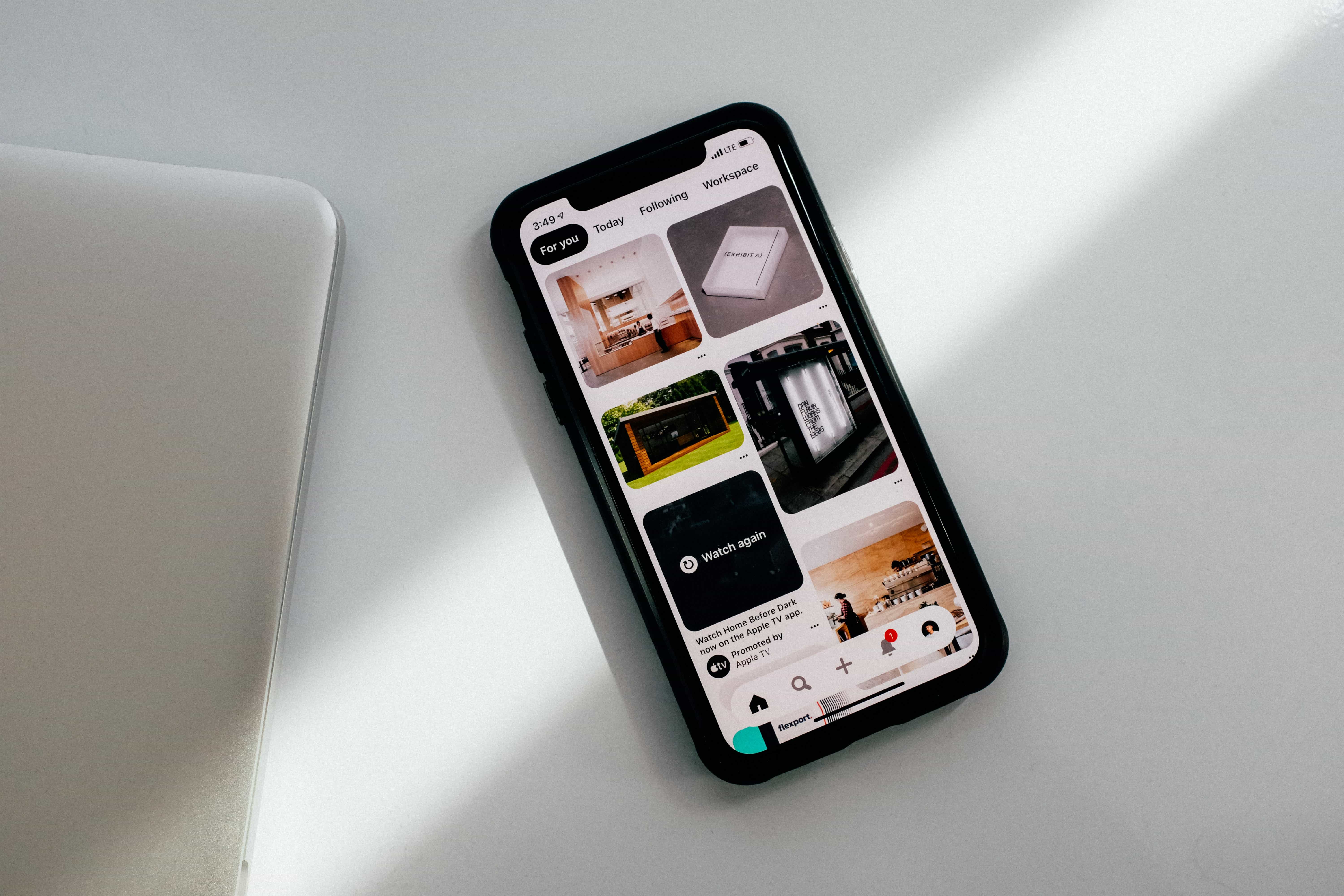 an image of an iphone with Pinterest app open